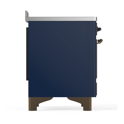 ILVE Majestic III 48" Midnight Blue Induction Range with 6 Elements Triple Glass Door