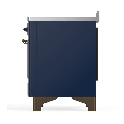 ILVE Majestic III 48" Midnight Blue Induction Range with 6 Elements Triple Glass Door