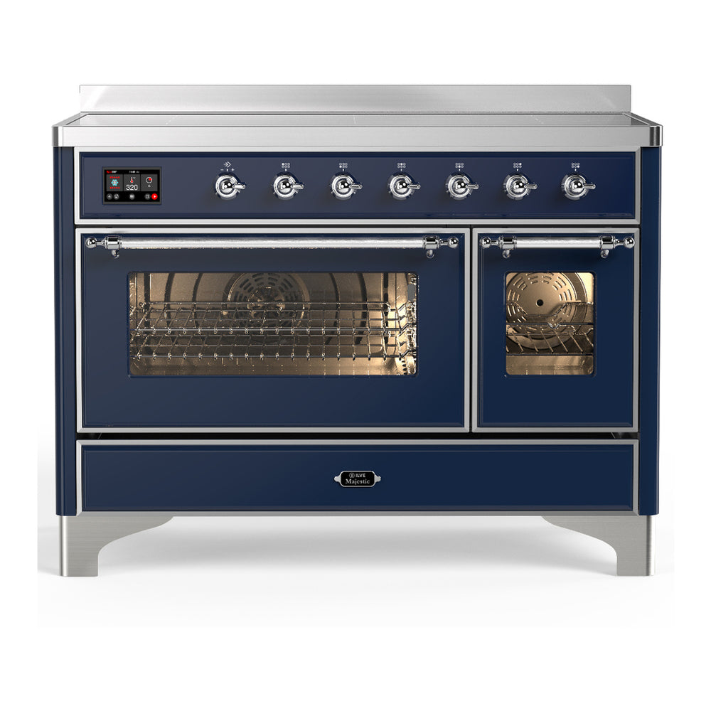 ILVE Majestic III 48" Midnight Blue Induction Range with 6 Elements Triple Glass Door