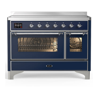 ILVE Majestic III 48" Midnight Blue Induction Range with 6 Elements Triple Glass Door