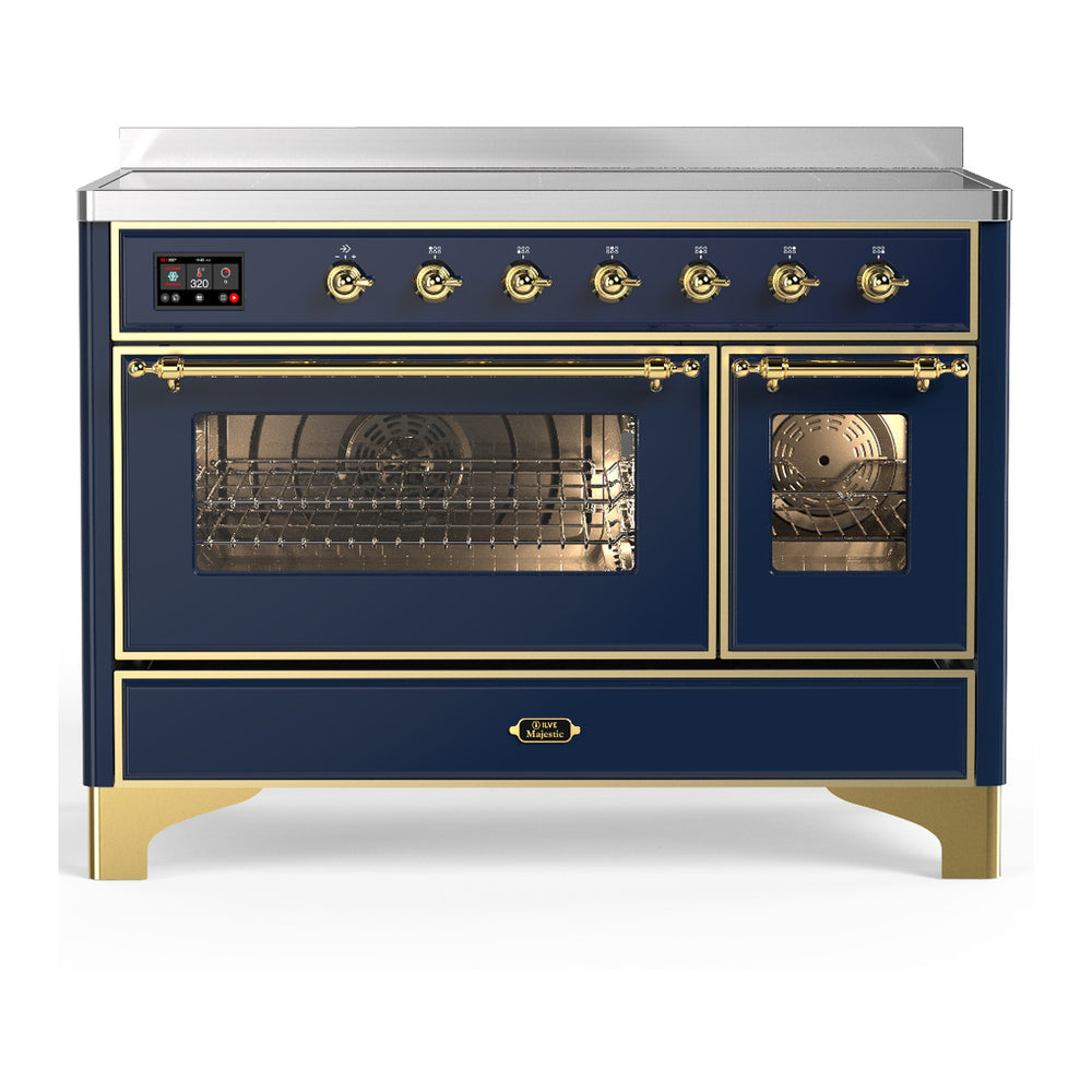 ILVE Majestic III 48" Midnight Blue Induction Range with 6 Elements Triple Glass Door