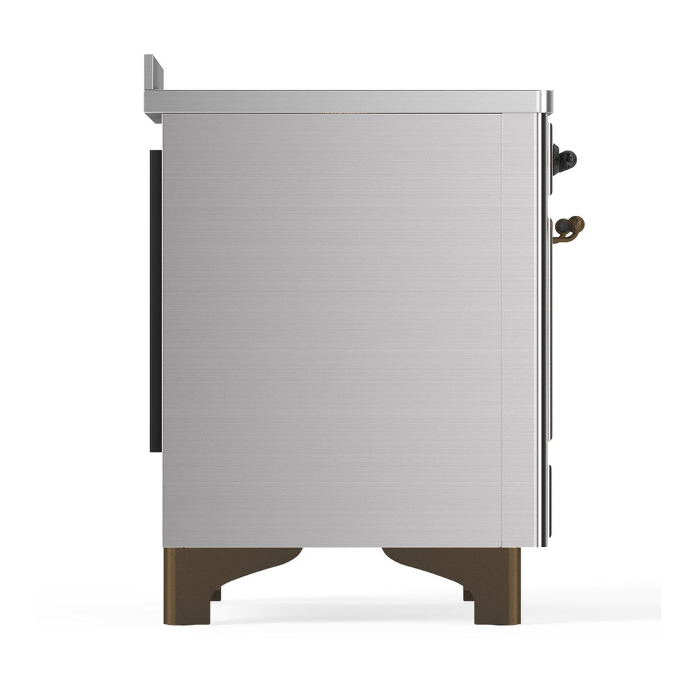 ILVE Majestic III 48" Stainless Steel Induction Range with 6 Elements Triple Glass Door