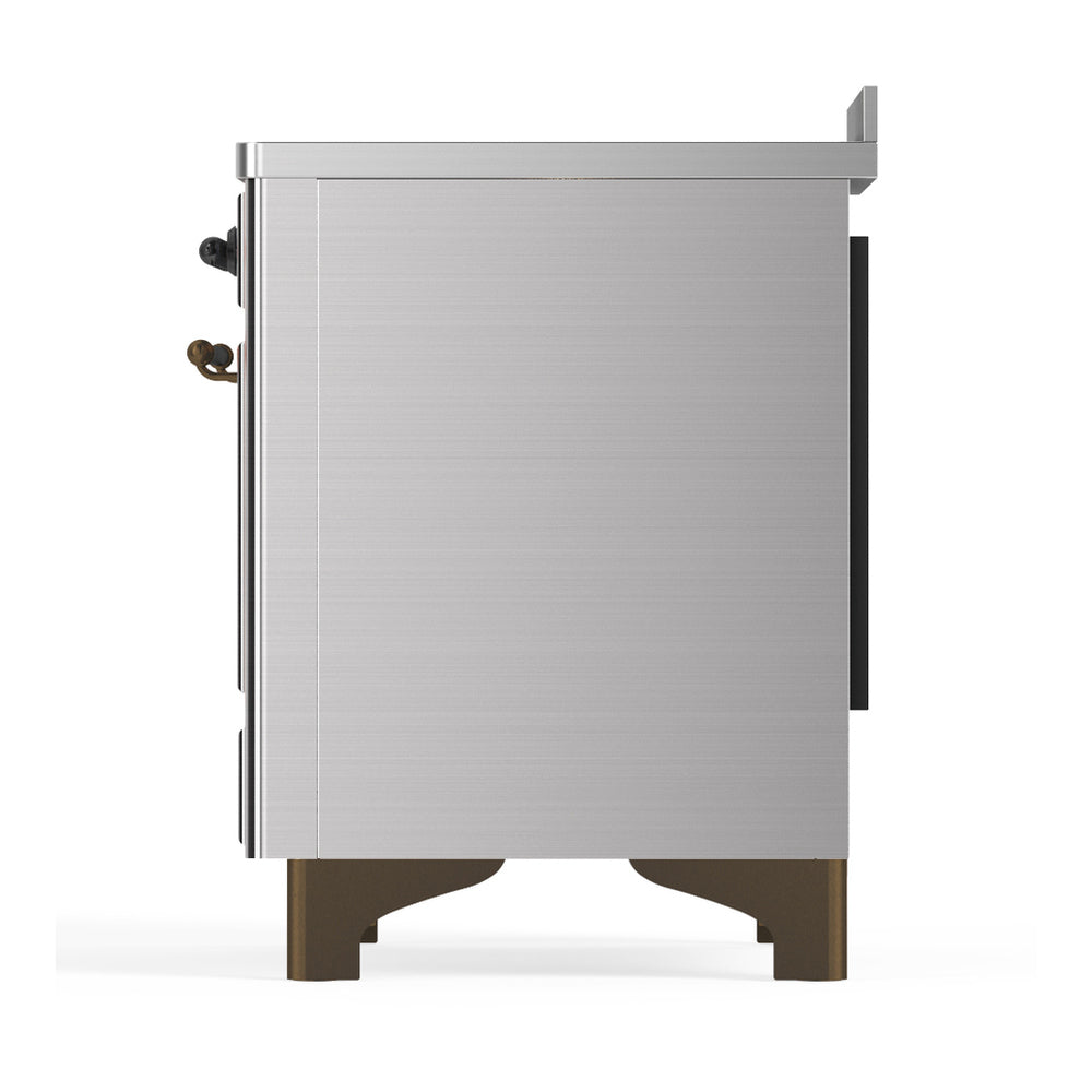 ILVE Majestic III 48" Stainless Steel Induction Range with 6 Elements Triple Glass Door