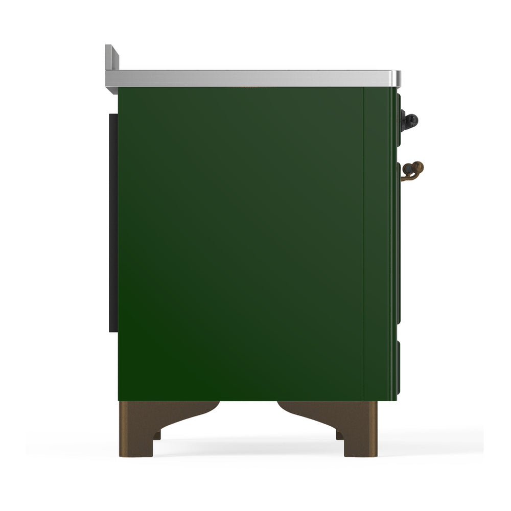 ILVE Majestic III 48" Emerald Green Induction Range with 6 Elements Solid Door