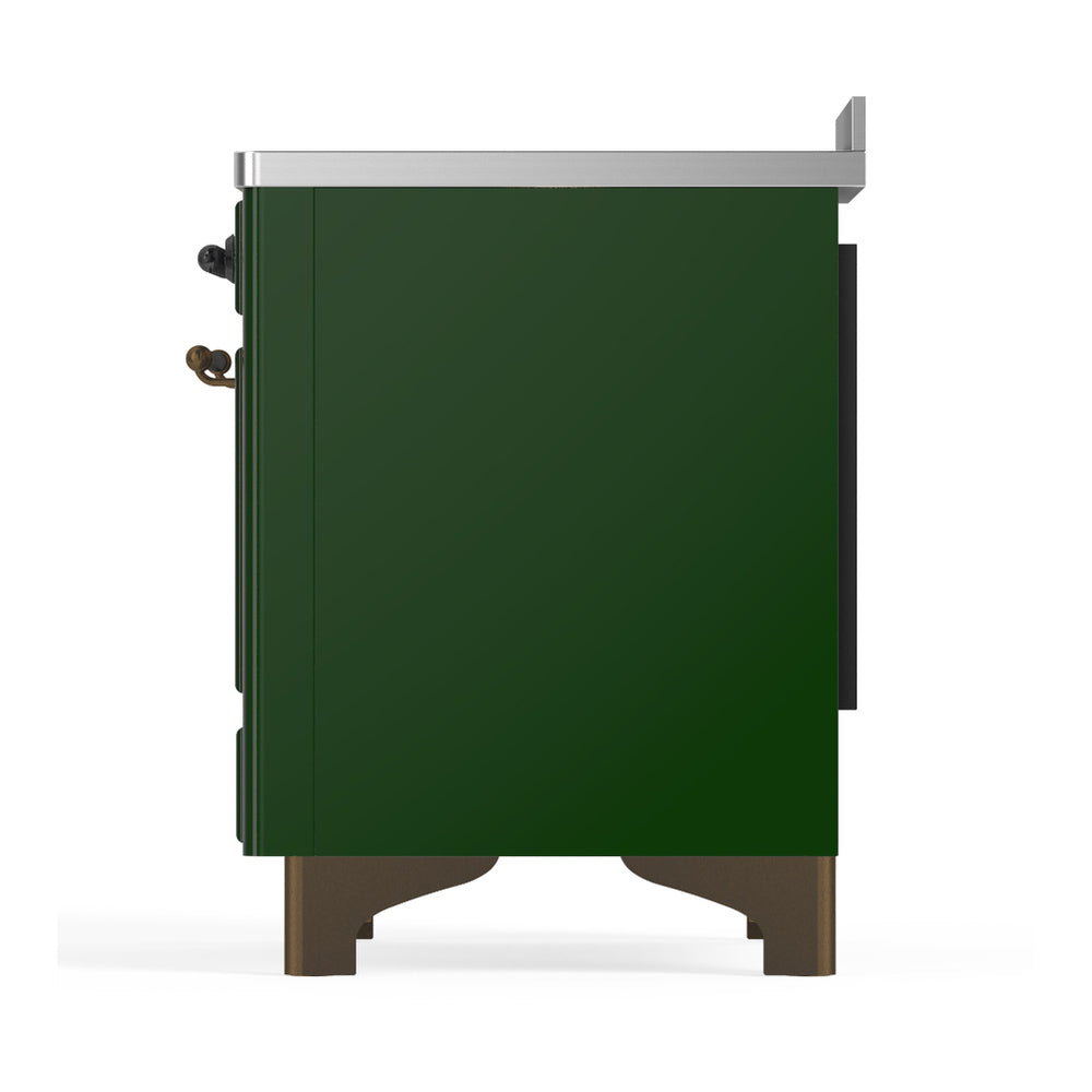 ILVE Majestic III 48" Emerald Green Induction Range with 6 Elements Solid Door