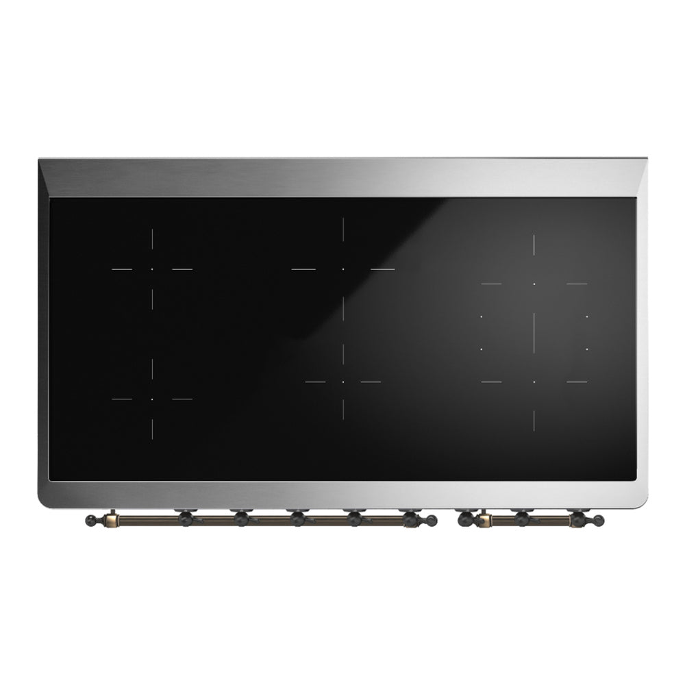 ILVE Majestic III 48" Emerald Green Induction Range with 6 Elements Solid Door