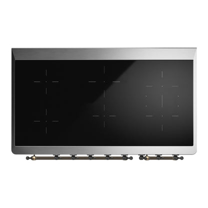 ILVE Majestic III 48" Emerald Green Induction Range with 6 Elements Solid Door