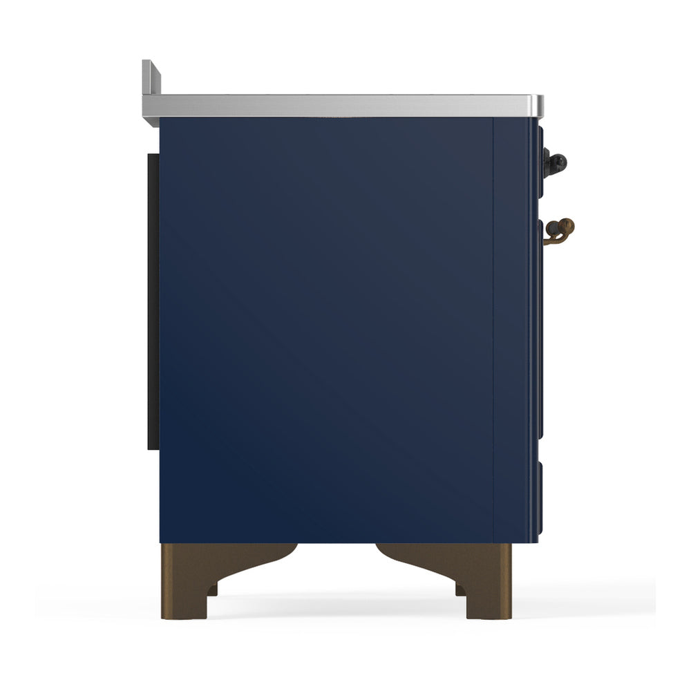 ILVE Majestic III 48" Midnight Blue Induction Range with 6 Elements Solid Door