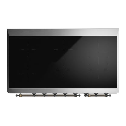 ILVE Majestic III 48" Midnight Blue Induction Range with 6 Elements Solid Door