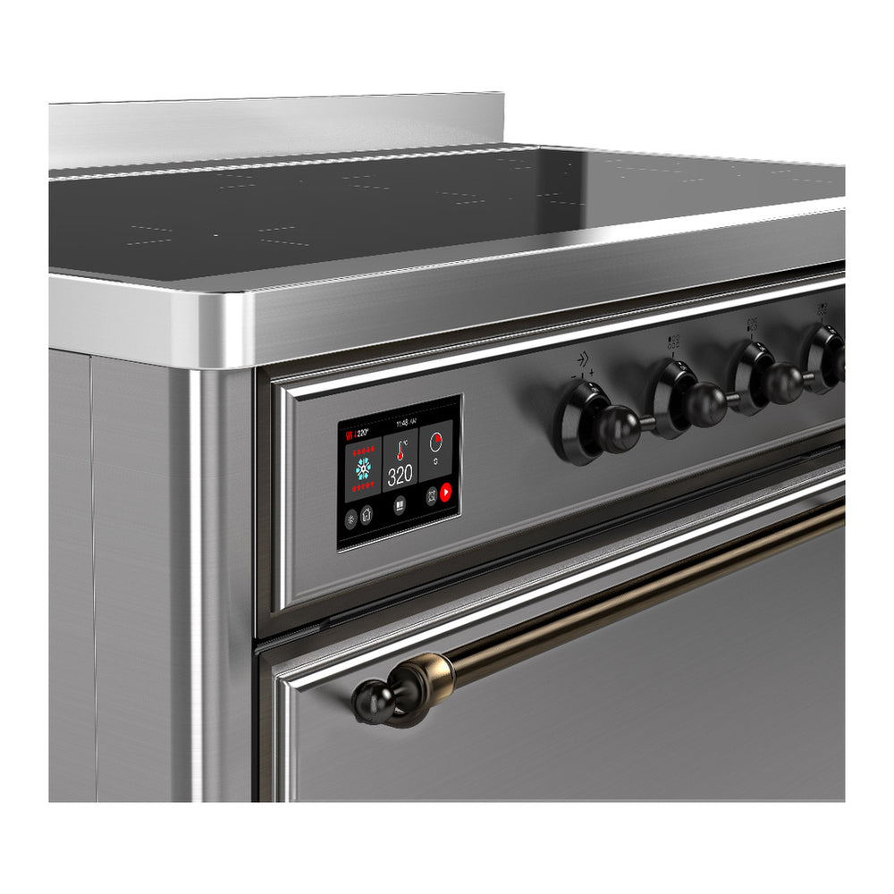 ILVE Majestic III 48" Stainless Steel Induction Range with 6 Elements Solid Door