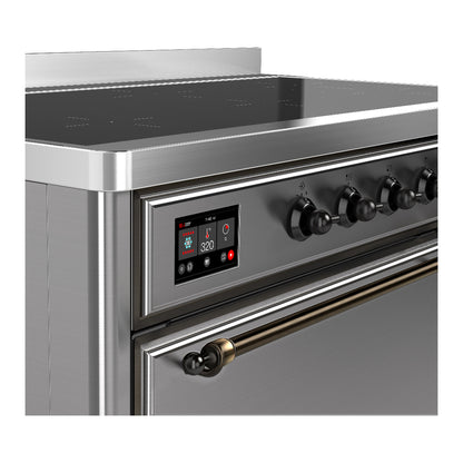 ILVE Majestic III 48" Stainless Steel Induction Range with 6 Elements Solid Door