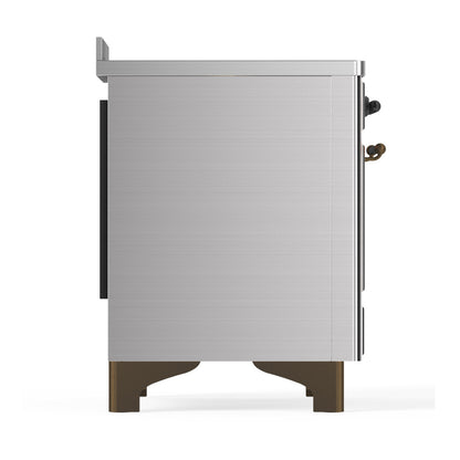 ILVE Majestic III 48" Stainless Steel Induction Range with 6 Elements Solid Door