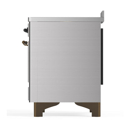 ILVE Majestic III 48" Stainless Steel Induction Range with 6 Elements Solid Door