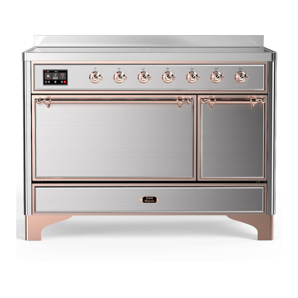 ILVE Majestic III 48" Stainless Steel Induction Range with 6 Elements Solid Door