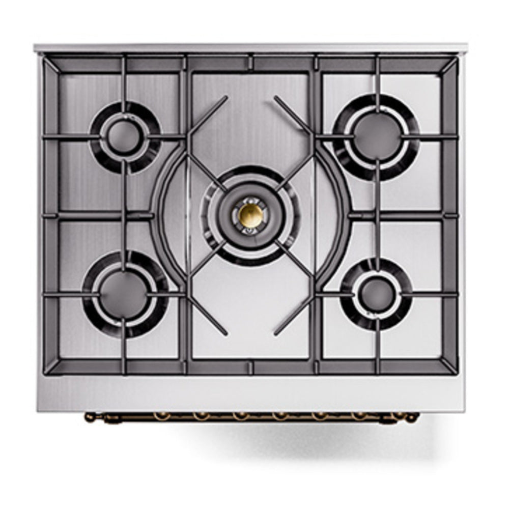 ILVE Nostalgie II Noblesse 30" Emerald Green Dual Fuel Range with 5 Burners Solid Door Liquid Propane
