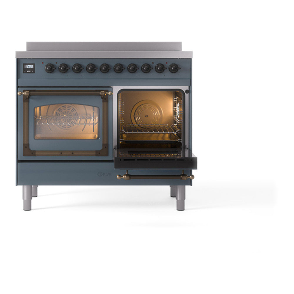 ILVE Nostalgie II Noblesse 40" Blue Grey Induction Range with 6 Elements Triple Glass Door