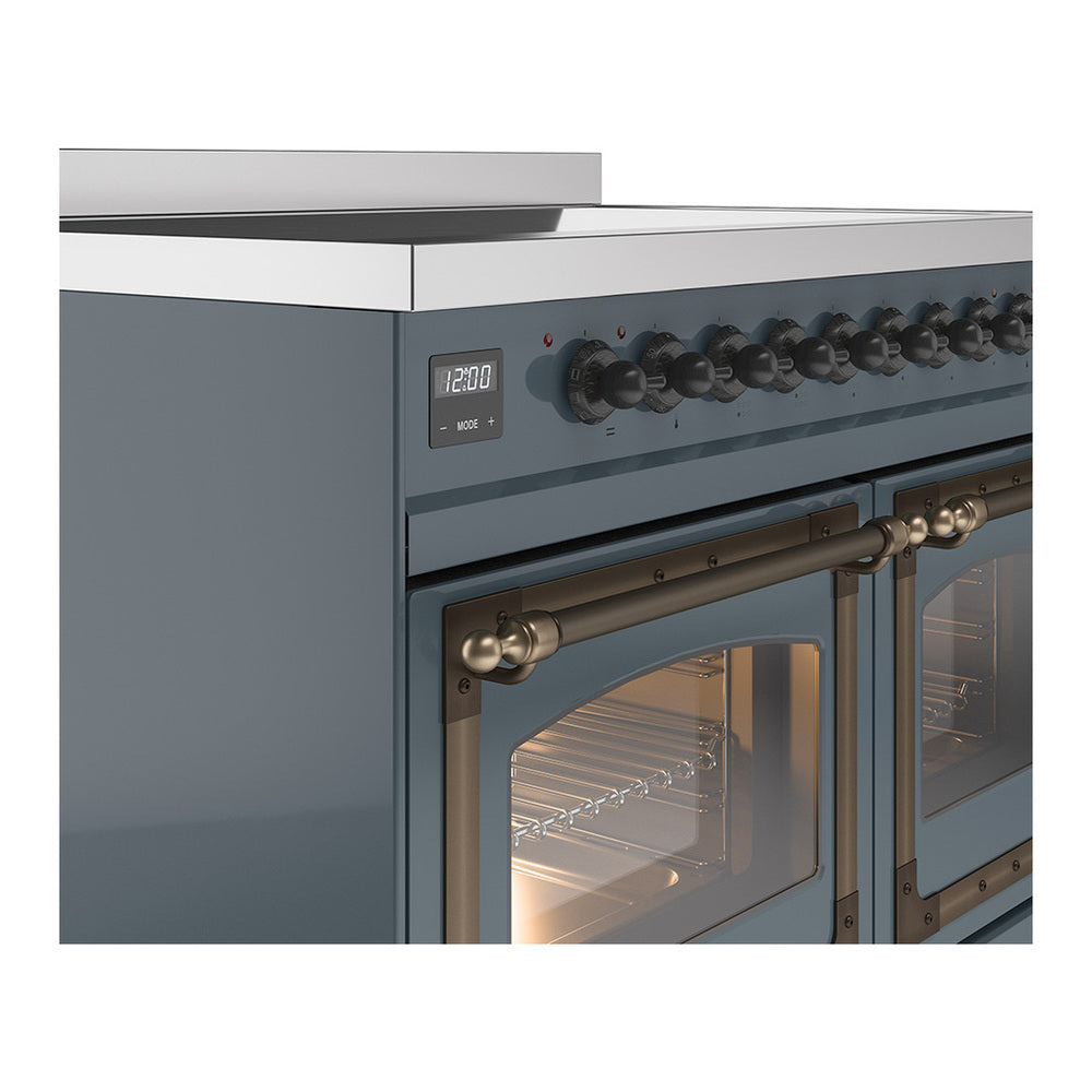 ILVE Nostalgie II Noblesse 40" Blue Grey Induction Range with 6 Elements Triple Glass Door