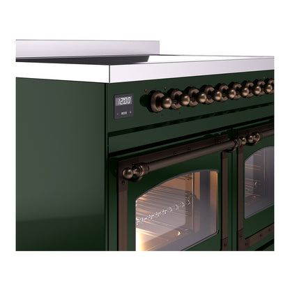 ILVE Nostalgie II Noblesse 40" Emerald Green Induction Range with 6 Elements Triple Glass Door