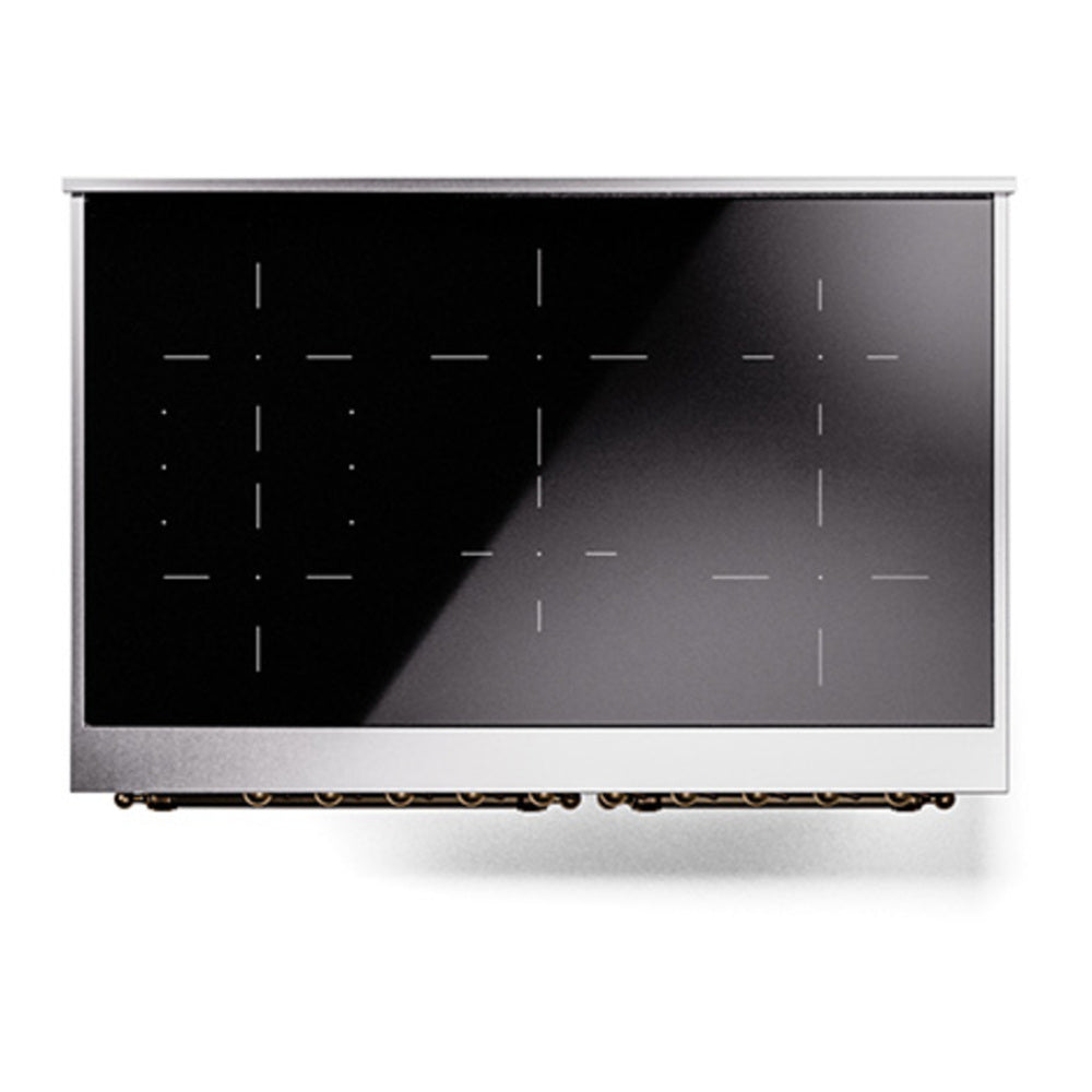 ILVE Nostalgie II Noblesse 40" Emerald Green Induction Range with 6 Elements Triple Glass Door