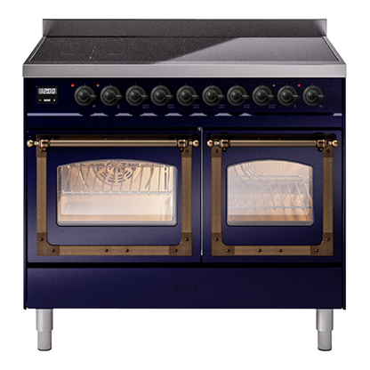 ILVE Nostalgie II Noblesse 40" Midnight Blue Induction Range with 6 Elements Triple Glass Door