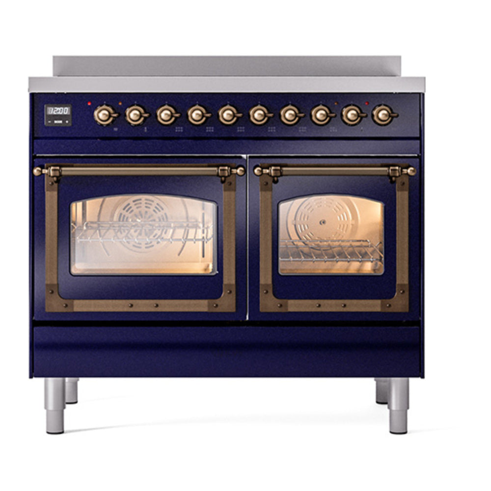 ILVE Nostalgie II Noblesse 40" Midnight Blue Induction Range with 6 Elements Triple Glass Door