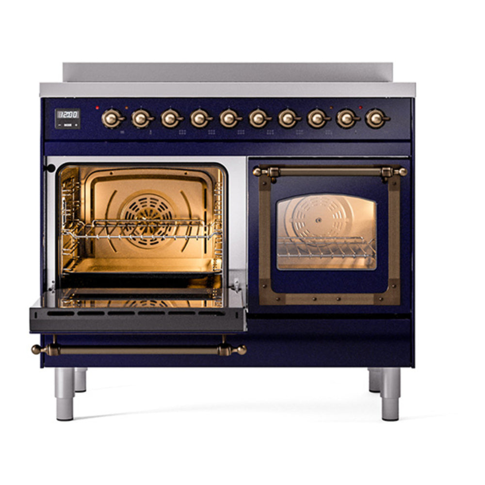 ILVE Nostalgie II Noblesse 40" Midnight Blue Induction Range with 6 Elements Triple Glass Door