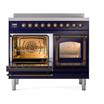 ILVE Nostalgie II Noblesse 40" Midnight Blue Induction Range with 6 Elements Triple Glass Door
