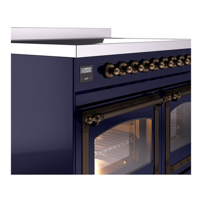 ILVE Nostalgie II Noblesse 40" Midnight Blue Induction Range with 6 Elements Triple Glass Door