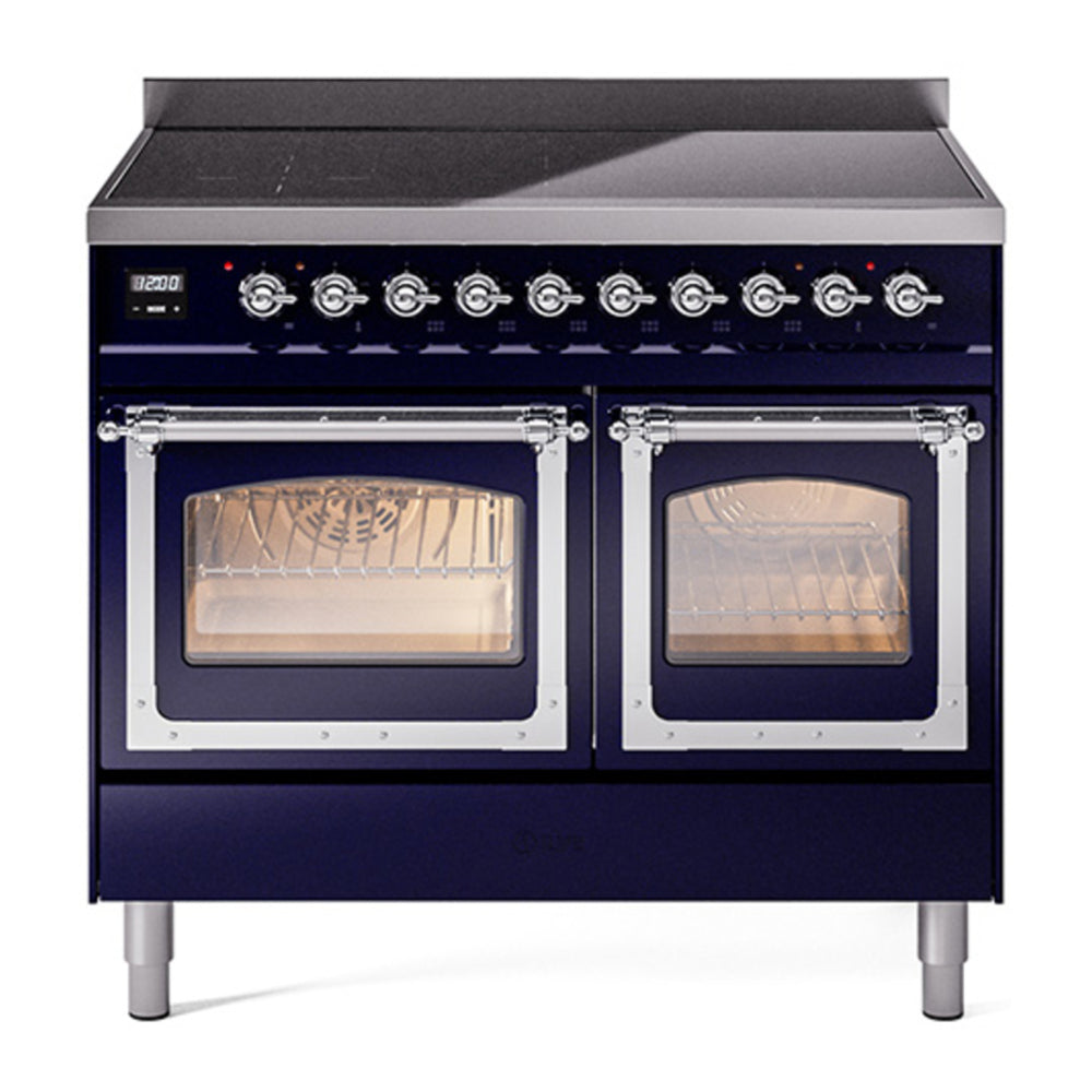 ILVE Nostalgie II Noblesse 40" Midnight Blue Induction Range with 6 Elements Triple Glass Door