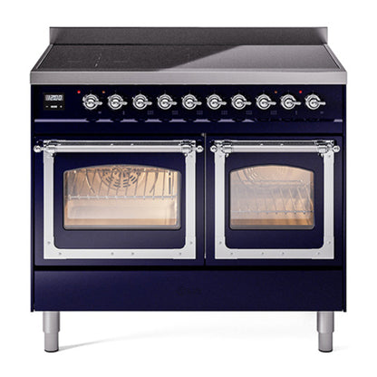 ILVE Nostalgie II Noblesse 40" Midnight Blue Induction Range with 6 Elements Triple Glass Door
