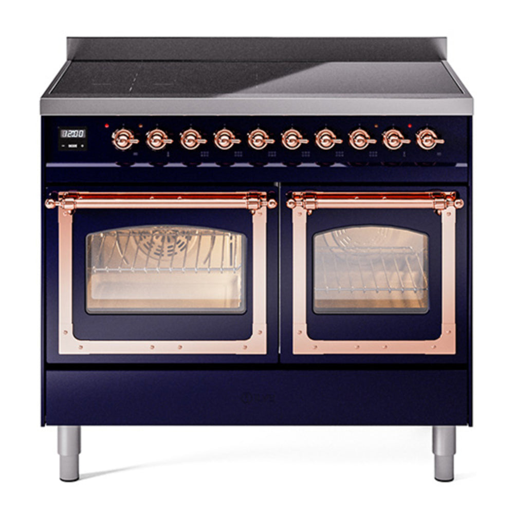 ILVE Nostalgie II Noblesse 40" Midnight Blue Induction Range with 6 Elements Triple Glass Door