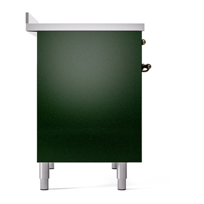 ILVE Nostalgie II Noblesse 40" Emerald Green Induction Range with 6 Elements Solid Door