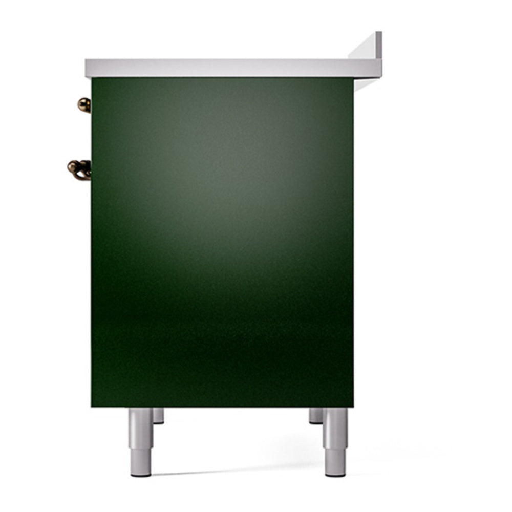 ILVE Nostalgie II Noblesse 40" Emerald Green Induction Range with 6 Elements Solid Door