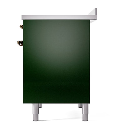 ILVE Nostalgie II Noblesse 40" Emerald Green Induction Range with 6 Elements Solid Door