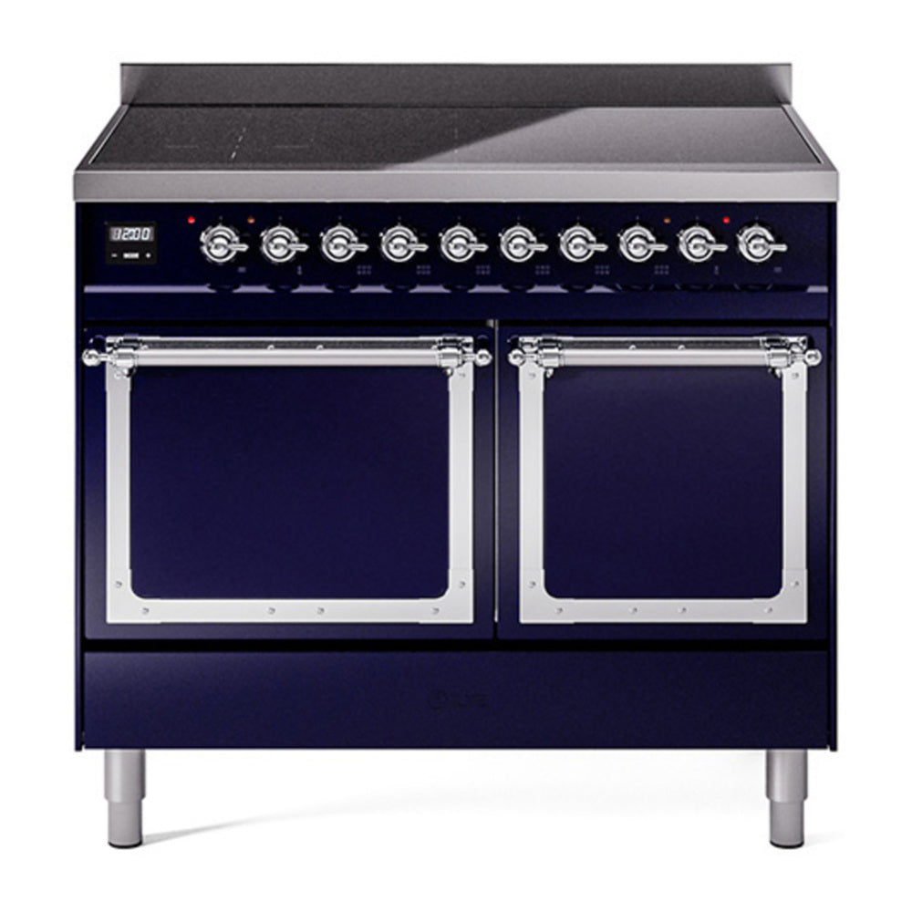 ILVE Nostalgie II Noblesse 40" Midnight Blue Induction Range with 6 Elements Solid Door