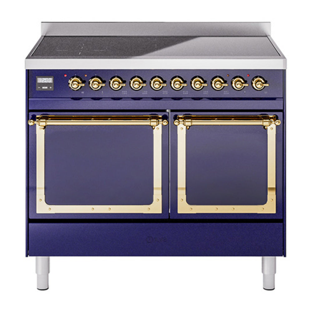 ILVE Nostalgie II Noblesse 40" Midnight Blue Induction Range with 6 Elements Solid Door