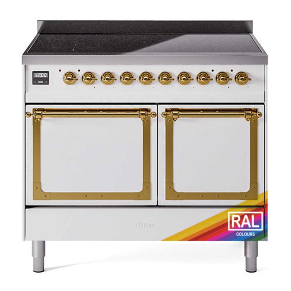 ILVE Nostalgie II Noblesse 40" RAL Induction Range with 6 Elements Solid Door