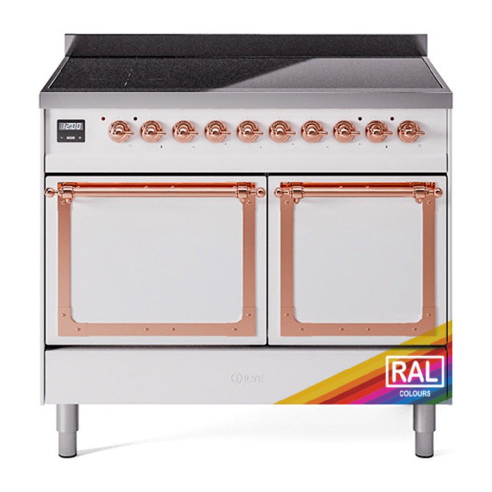 ILVE Nostalgie II Noblesse 40" RAL Induction Range with 6 Elements Solid Door