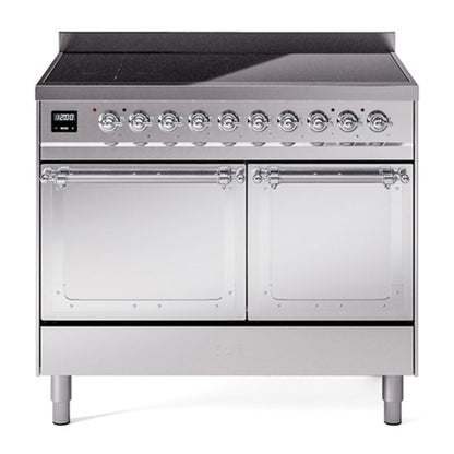 ILVE Nostalgie II Noblesse 40" Stainless Steel Induction Range with 6 Elements Solid Door