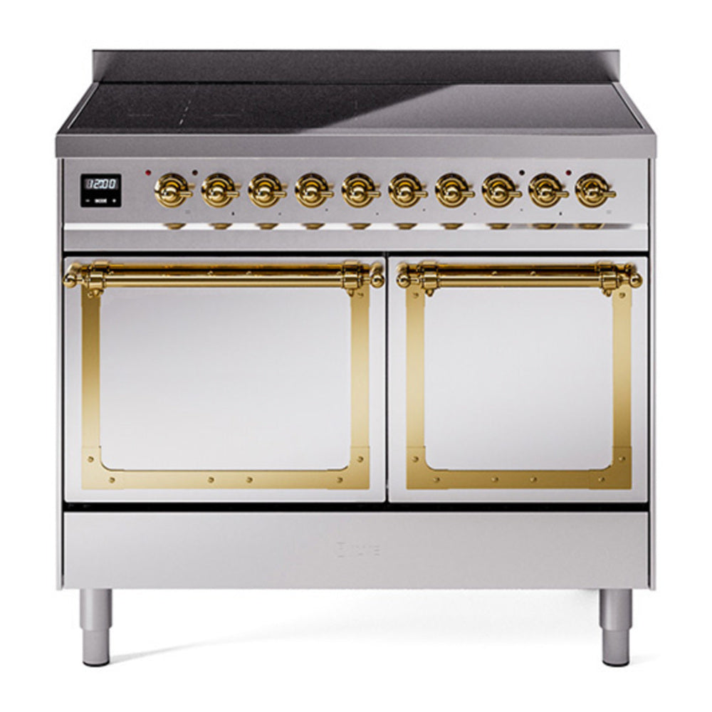ILVE Nostalgie II Noblesse 40" Stainless Steel Induction Range with 6 Elements Solid Door