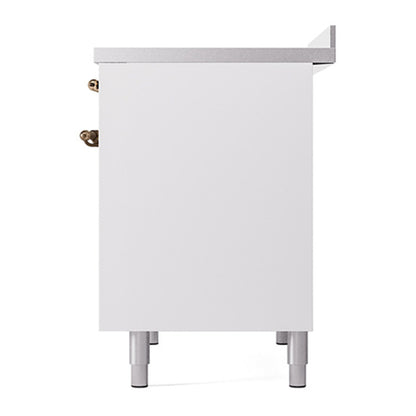 ILVE Nostalgie II Noblesse 40" White Induction Range with 6 Elements Solid Door