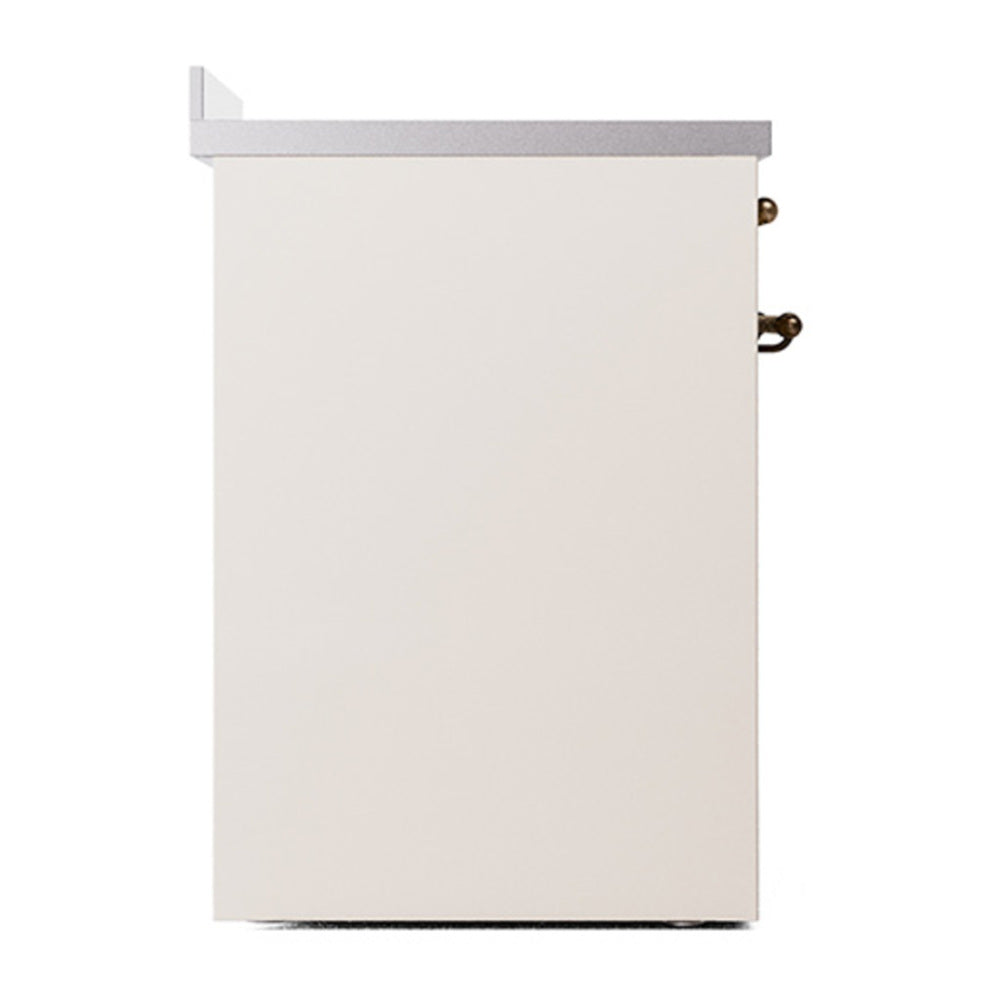 ILVE Nostalgie II Noblesse 30" Antique White Induction Range with 4 Elements Solid Door