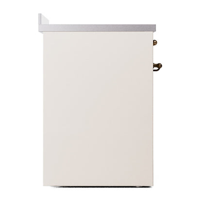 ILVE Nostalgie II Noblesse 30" Antique White Induction Range with 4 Elements Solid Door