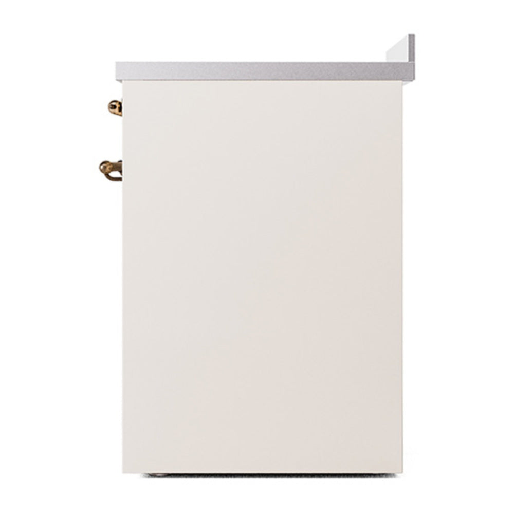 ILVE Nostalgie II Noblesse 30" Antique White Induction Range with 4 Elements Solid Door