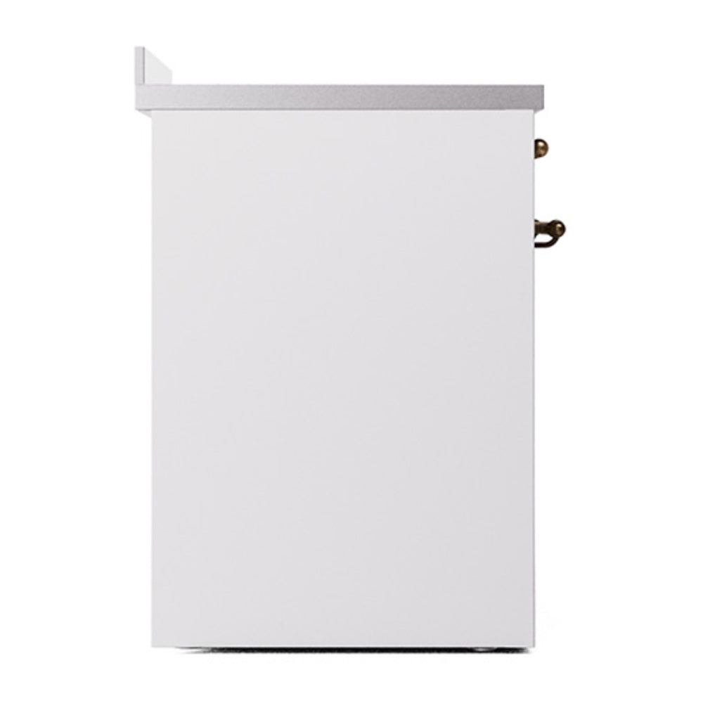 ILVE Nostalgie II Noblesse 30" White Induction Range with 4 Elements Solid Door