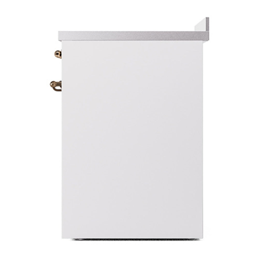 ILVE Nostalgie II Noblesse 30" White Induction Range with 4 Elements Solid Door