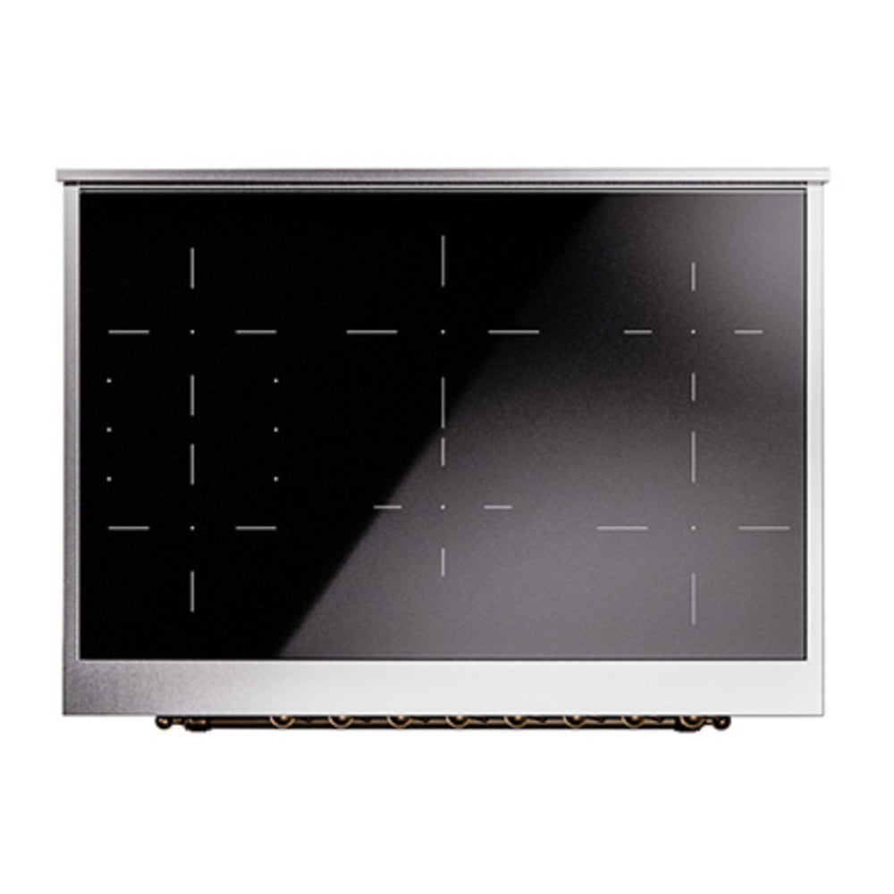 ILVE Nostalgie II Noblesse 36" Glossy Black Induction Range with 6 Elements Triple Glass Door