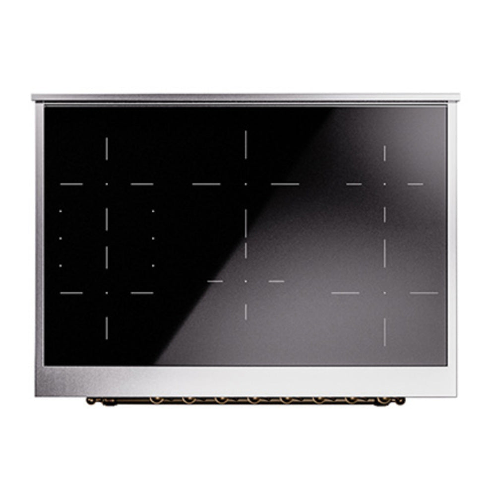 ILVE Nostalgie II Noblesse 36" Graphite Matte Induction Range with 6 Elements Triple Glass Door