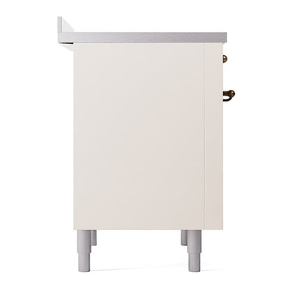 ILVE Nostalgie II Noblesse 36" Antique White Induction Range with 6 Elements Solid Door