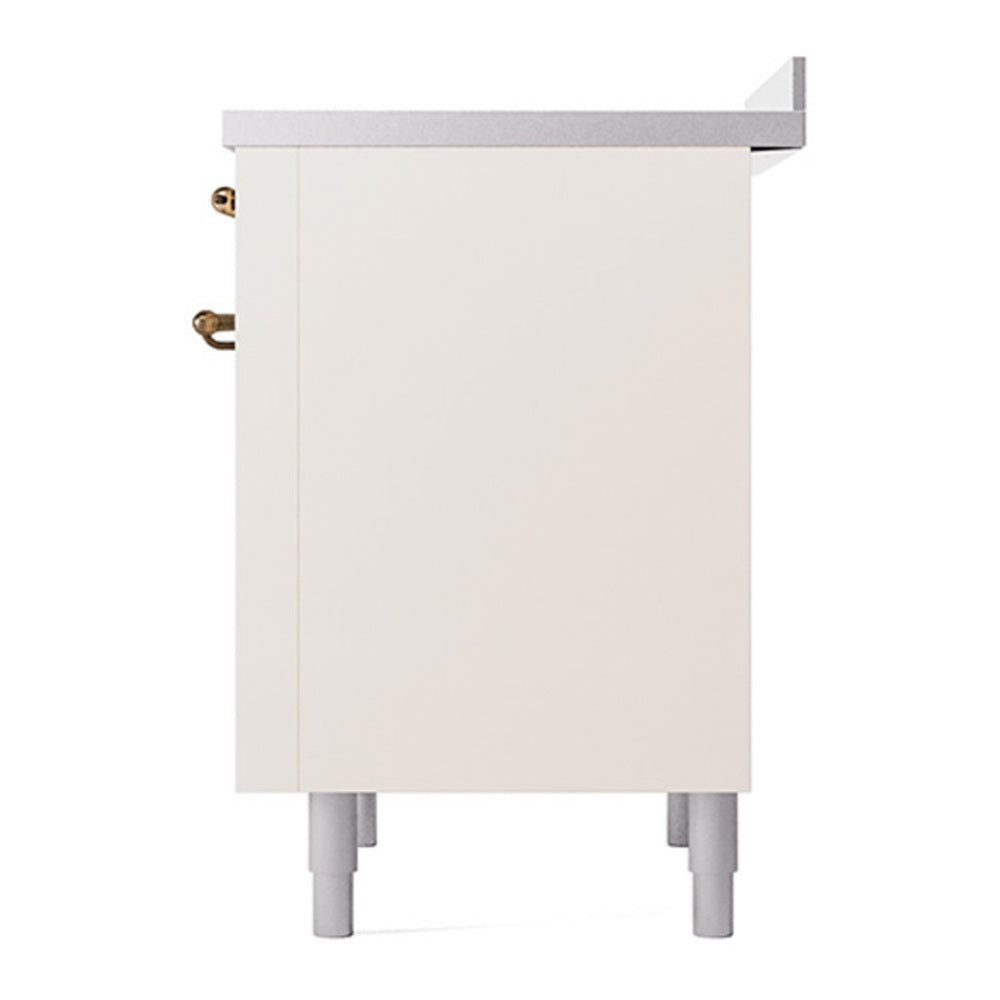 ILVE Nostalgie II Noblesse 36" Antique White Induction Range with 6 Elements Solid Door